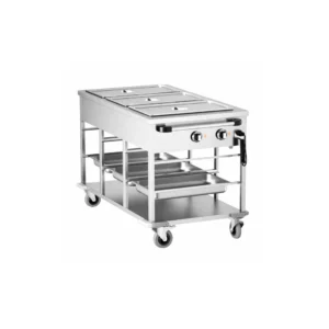 Chariot bain-marie 3 cuves GN 1/1